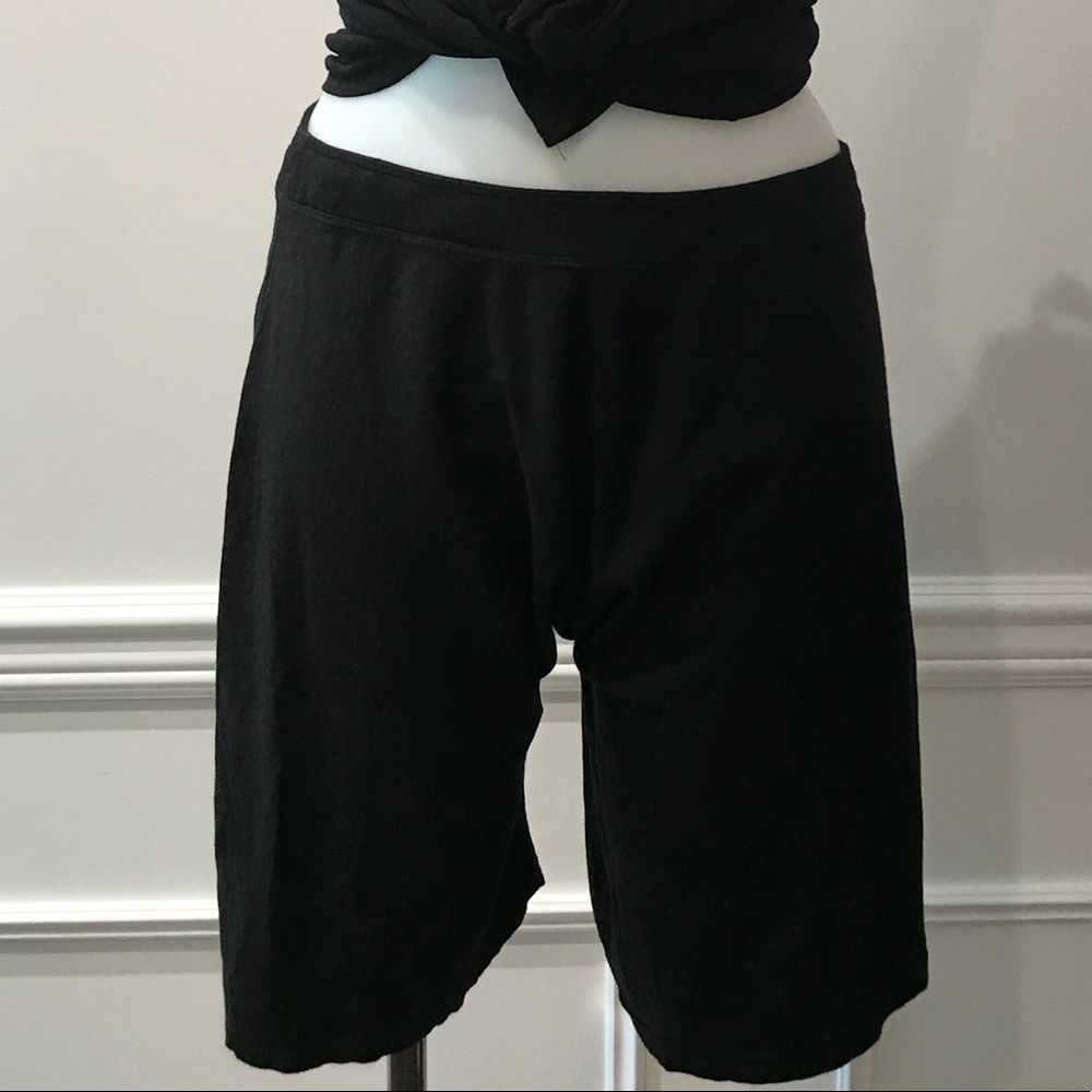 Gypsy Cotton& Modal oversized black shorts.